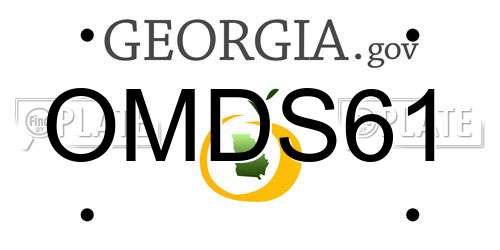 OMDS61 Georgia License Plate
