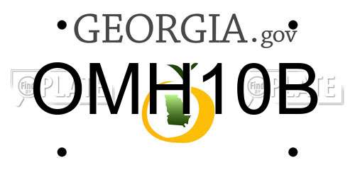 OMH10B Georgia License Plate