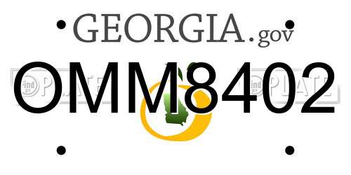 OMM8402 Georgia License Plate