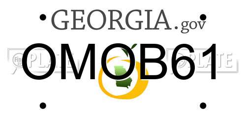 OMOB61 Georgia License Plate