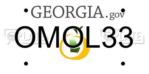OMOL33 Georgia License Plate