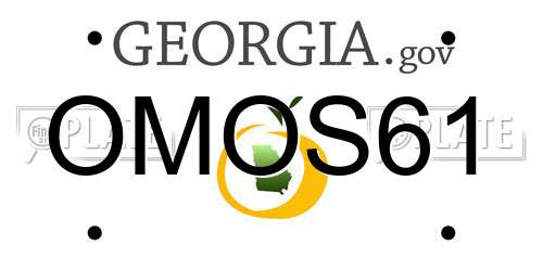 OMOS61 Georgia License Plate