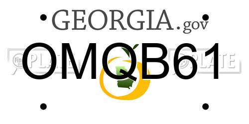 OMQB61 Georgia License Plate