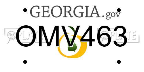 OMV463 Georgia License Plate