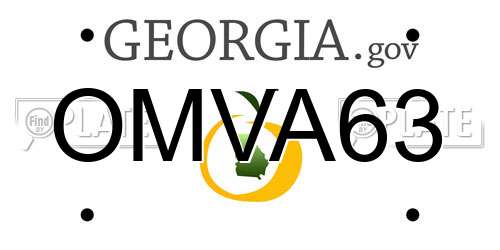 OMVA63 Georgia License Plate