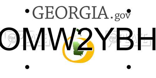 OMW2YBH Georgia License Plate