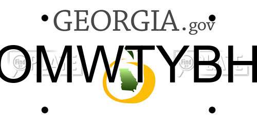 OMWTYBH Georgia License Plate