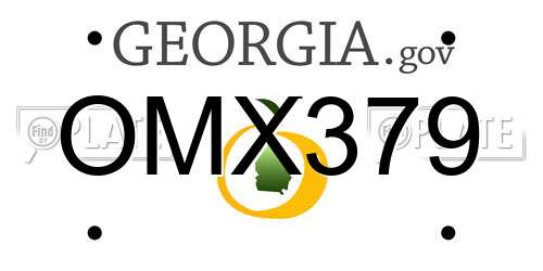 OMX379 Georgia License Plate