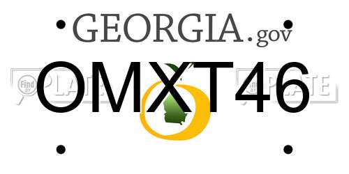 OMXT46 Georgia License Plate