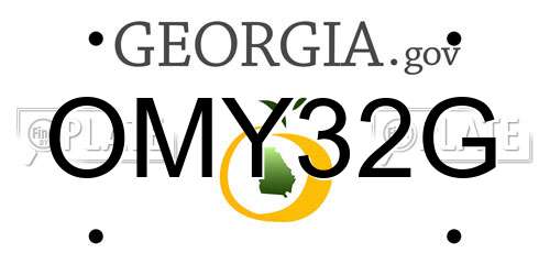 OMY32G Georgia License Plate
