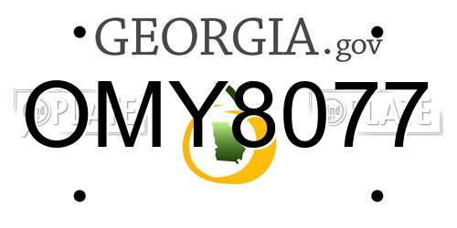 OMY8077 Georgia License Plate