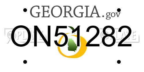 ON51282 Georgia License Plate