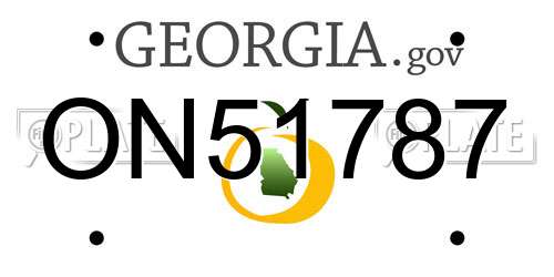 ON51787 Georgia License Plate