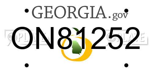 ON81252 Georgia License Plate