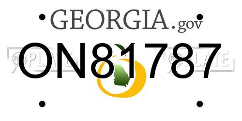 ON81787 Georgia License Plate