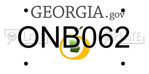 ONB062 Georgia License Plate