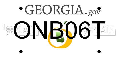 ONB06T Georgia License Plate