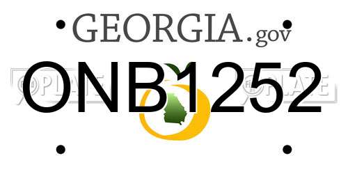 ONB1252 Georgia License Plate