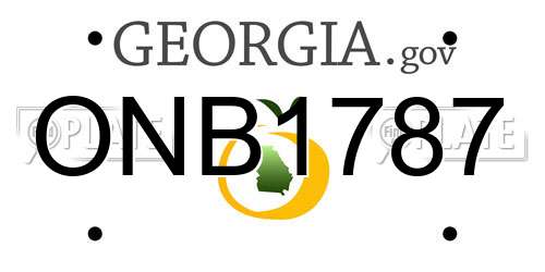 ONB1787 Georgia License Plate