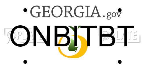 ONBITBT Georgia License Plate