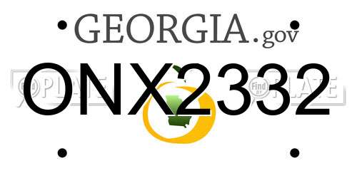 ONX2332 Georgia License Plate
