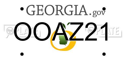 OOAZ21 Georgia License Plate