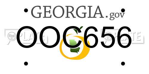 OOC656 Georgia License Plate