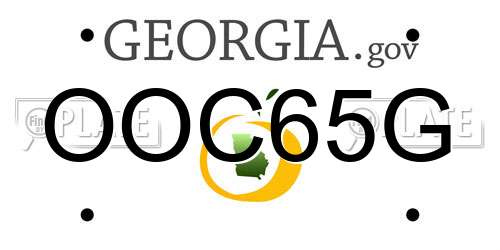 OOC65G Georgia License Plate