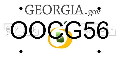 OOCG56 Georgia License Plate