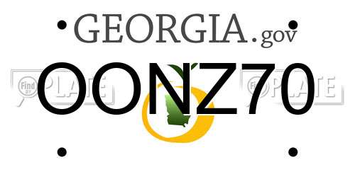 OONZ70 Georgia License Plate