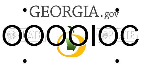 OOOOIOC Georgia License Plate