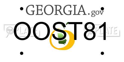 OOST81 Georgia License Plate