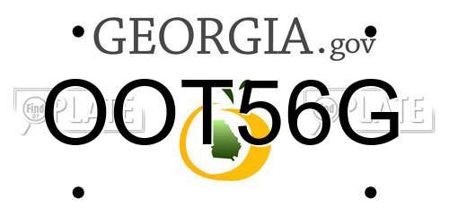 OOT56G Georgia License Plate