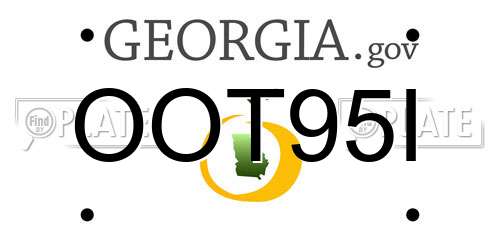 OOT95I Georgia License Plate
