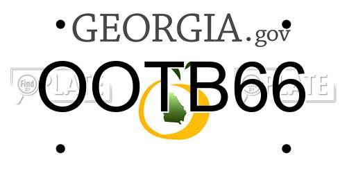 OOTB66 Georgia License Plate