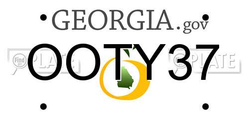 OOTY37 Georgia License Plate