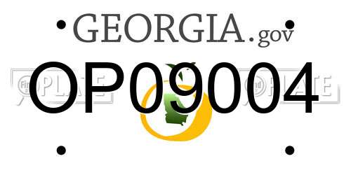 OP09004 Georgia License Plate