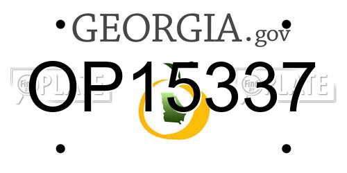 OP15337 Georgia License Plate