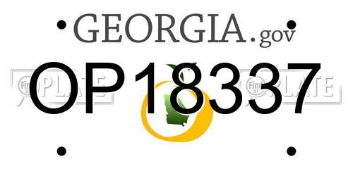 OP18337 Georgia License Plate