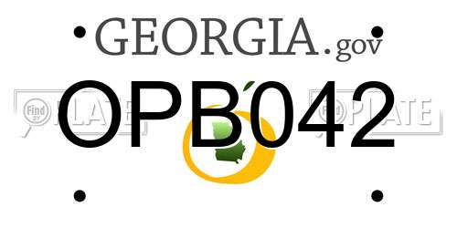 OPB042 Georgia License Plate