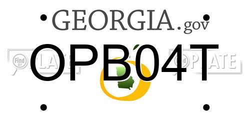 OPB04T Georgia License Plate