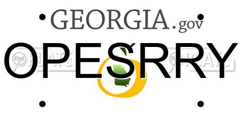 OPESRRY Georgia License Plate