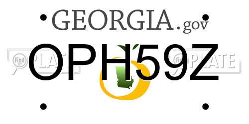 OPH59Z Georgia License Plate