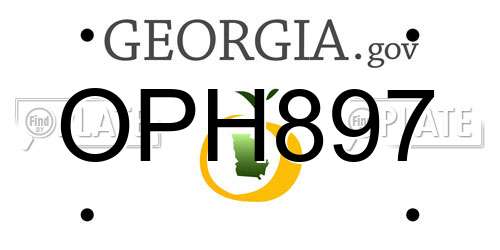 OPH897 Georgia License Plate