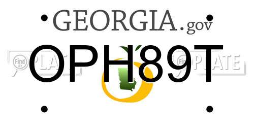 OPH89T Georgia License Plate