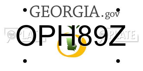 OPH89Z Georgia License Plate