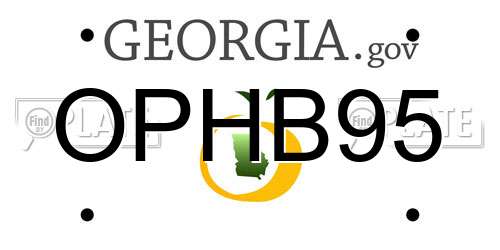 OPHB95 Georgia License Plate