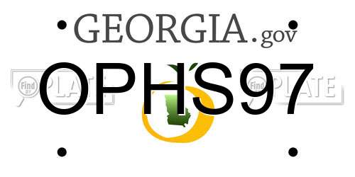 OPHS97 Georgia License Plate