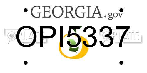 OPI5337 Georgia License Plate