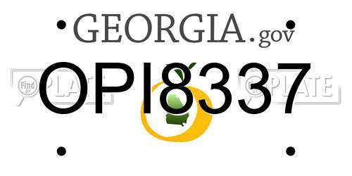 OPI8337 Georgia License Plate